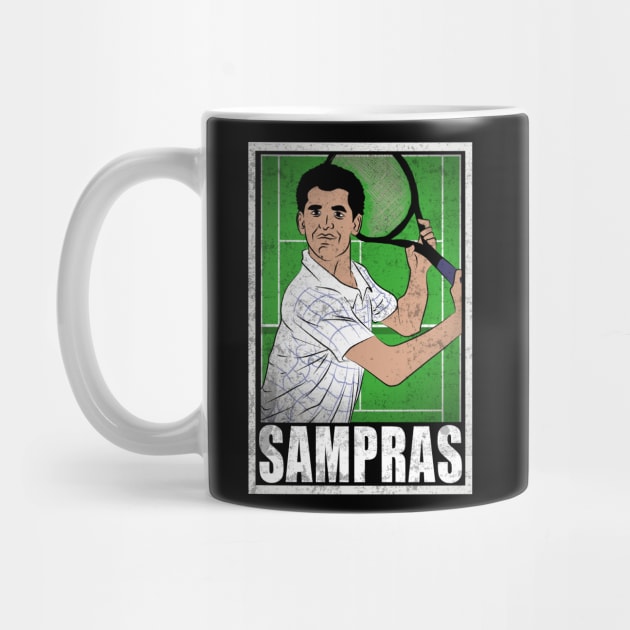 Sampras Tennis Player Hero Vintage Grunge by TEEWEB